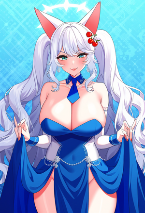 {masterpiece}, milf, smirk, {{white hair}}, aqua eyes, twintails, {very long hai s-2076586457.png