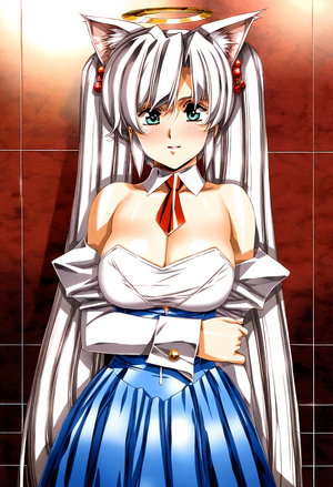 1girl, {{{{{urushihara_satoshi}}}}}, {masterpiece}, milf, smirk, {{white hair}}, s-2952601248.png